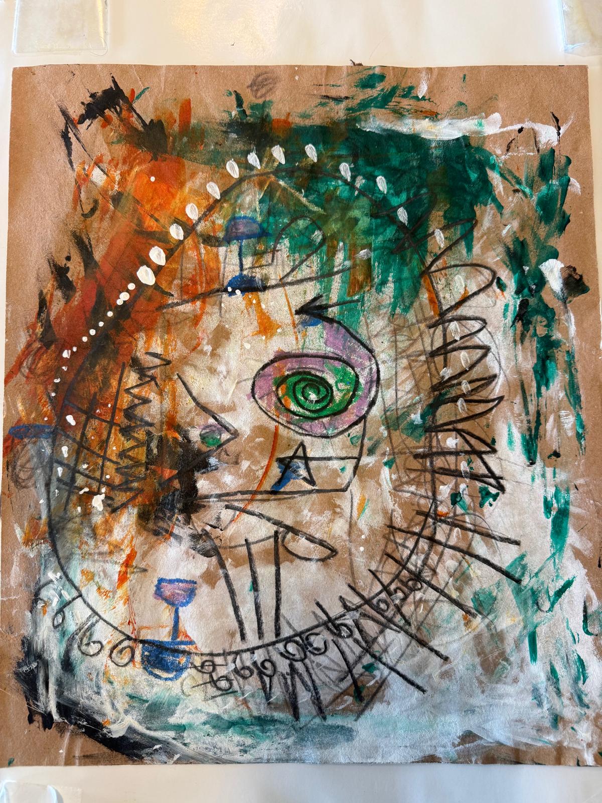 Abstract mixed-media artwork by Jack Morrison